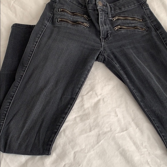 Dark grey zippered skinny jeans - Picture 3 of 6